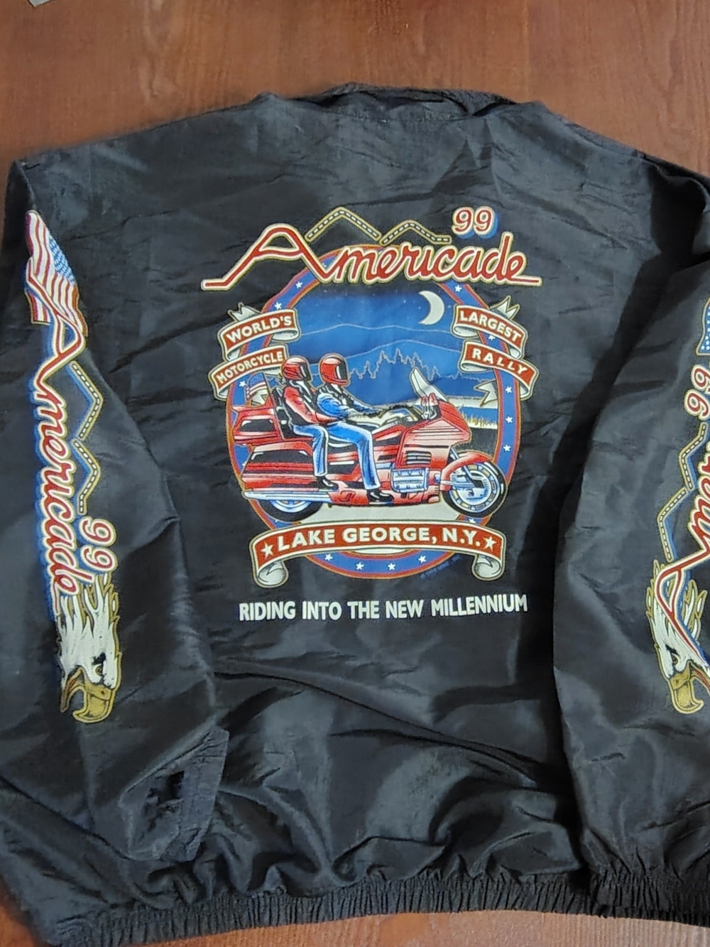 Americade 99 Black Rally Graphic Bomber Jacket